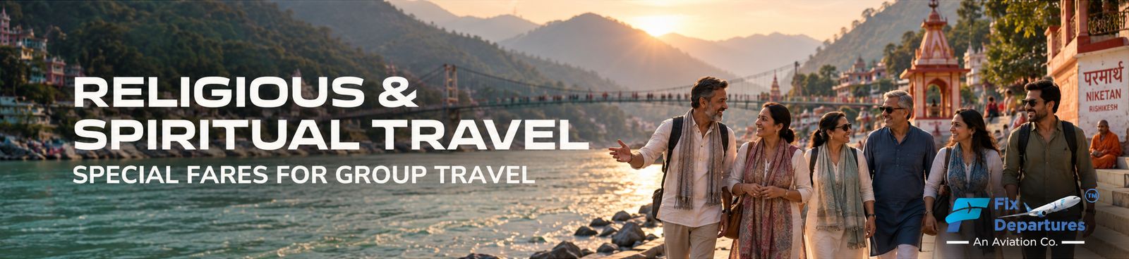 Religious & Spiritual Travel - special fares for group travel. Fix Departures.